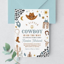 カウボーイロデオボーイサウスウエストランチベビーシャワー 招待状