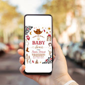 カウボーイロデオボーイワイルドウエストウェスタンベビーシャワー 招待状