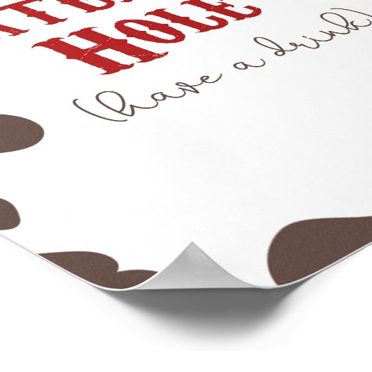 カウボーイロデオ散水ホールドリンクパーティー標識 ポスター (角)