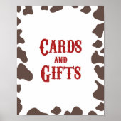 カウボーイロデオ西カードとギフトパーティー標識 ポスター (正面)