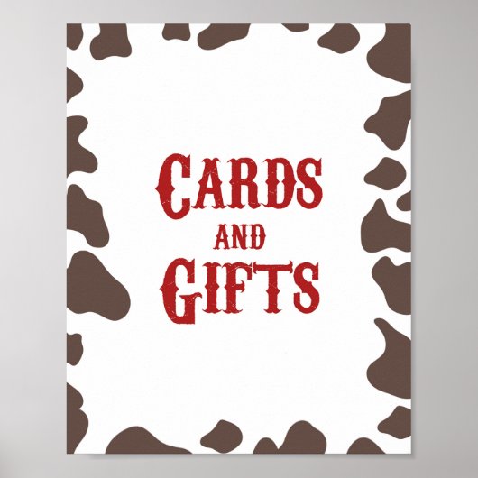カウボーイロデオ西カードとギフトパーティー標識 ポスター (正面)