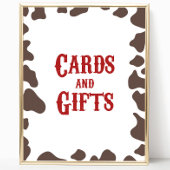 カウボーイロデオ西カードとギフトパーティー標識 ポスター