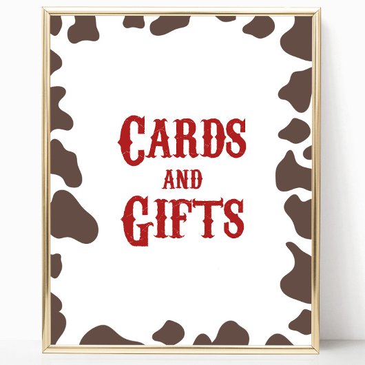 カウボーイロデオ西カードとギフトパーティー標識 ポスター