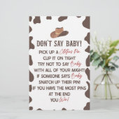 カウボーイロデオ西部は赤ちゃんシャワーのゲームを言わない 便箋 (スタンド正面)