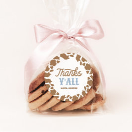 カウボーイロデオ誕生日パーティーありがとう ラウンドシール