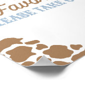 カウボーイロデオ誕生日パーティー好意サイン ポスター (角)