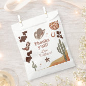 カウボーイロデオ誕生日ワイルドウェストありがとう フェイバーバッグ (クリップ留めされた状態)