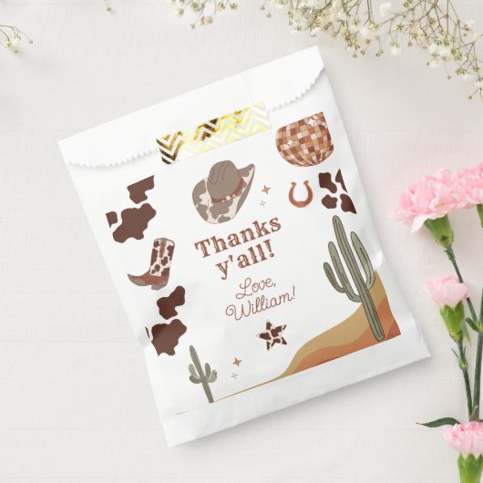 カウボーイロデオ誕生日ワイルドウェストありがとう フェイバーバッグ (封をした状態)