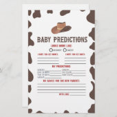 カウボーイロデオ赤ちゃんシャワー予測活動 便箋 (正面/裏面)