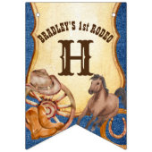 カウボーイロデオ馬の馬乗り野生の西パーティー バンティングフラッグ (第2の旗)