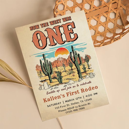 カウボーイロデオ1st誕生日どのように西は1つのinvだった 招待状