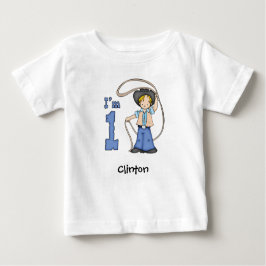 カウボーイローパー1st誕生日ベビーTシャツ ベビーTシャツ