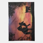 カウボーイローピンロデオ キッチンタオル (縦)