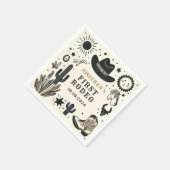 カウボーイワイルドウェスタンファースト誕生日ファースト スタンダードカクテルナプキン (角)