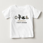 カウボーイワイルドウェスタンファースト誕生日ファースト ベビーTシャツ (正面)