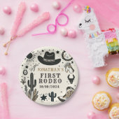 カウボーイワイルドウェスタンファースト誕生日ファースト ペーパープレート (パーティー)