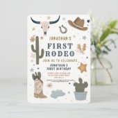 カウボーイワイルドウェスタンファースト誕生日ファースト 招待状 (スタンド正面)