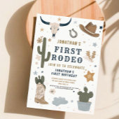 カウボーイワイルドウェスタンファースト誕生日ファースト 招待状