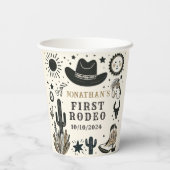 カウボーイワイルドウェスタンファースト誕生日ファースト 紙コップ (裏面)