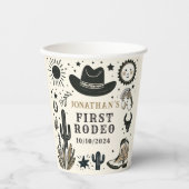 カウボーイワイルドウェスタンファースト誕生日ファースト 紙コップ (正面)