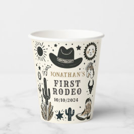 カウボーイワイルドウェスタンファースト誕生日ファースト 紙コップ
