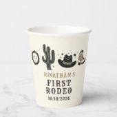 カウボーイワイルドウェスタンファースト誕生日ファースト 紙コップ (裏面)
