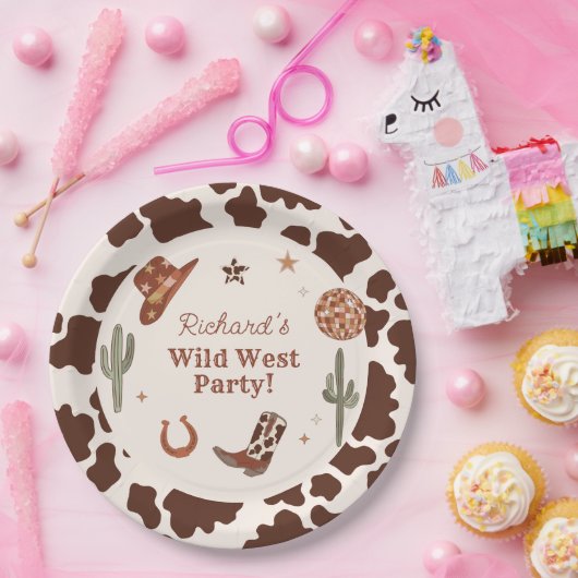 カウボーイワイルドウェストの男の子の誕生日パーティー ペーパープレート (パーティー)