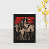 カウボーイワイルドウェストカントリーホーセック乗馬レーター カード (黄色い花)