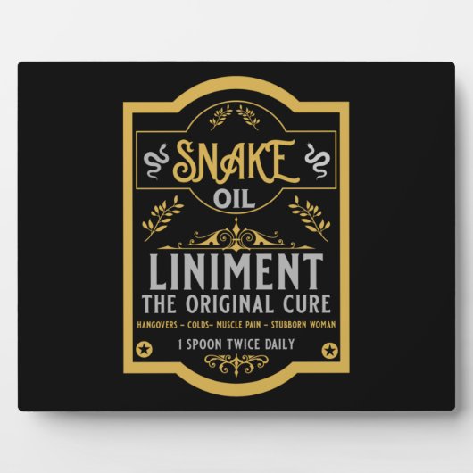 カウボーイワイルドウェストスネーク油 フォトプラーク (正面)