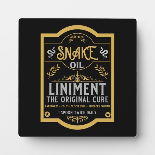 カウボーイワイルドウェストスネーク油 フォトプラーク (正面)