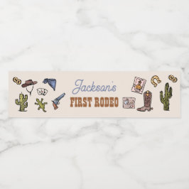 カウボーイワイルドウェストファースト・ロデオボーイ誕生日 ペットボトルラベル