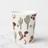 カウボーイワイルドウェスト最初のロデオ誕生日パーティー 紙コップ (右)