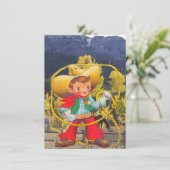 カウボーイワイルドウェスト追加ボーイズ詳細誕生日パーティー 招待状 (スタンド正面)