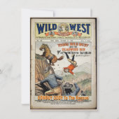カウボーイワイルドウェスト追加ボーイズ詳細誕生日パーティー 招待状 (正面)