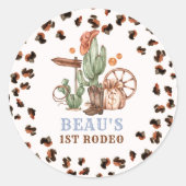 カウボーイワイルドウェスト1stロデオランチバースデーパーティー ラウンドシール (正面)