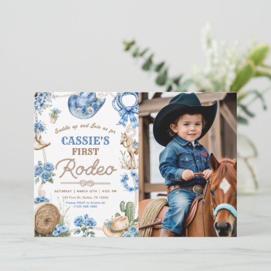 カウボーイワイルドウェスト1stロデオランチバースデーパーティー 招待状 (スタンド正面)