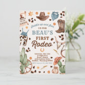 カウボーイワイルドウェスト1stロデオランチバースデーパーティー 招待状 (スタンド正面)