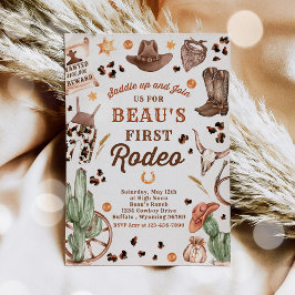 カウボーイワイルドウェスト1stロデオランチバースデーパーティー 招待状