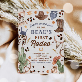 カウボーイワイルドウェスト1stロデオランチバースデーパーティー 招待状