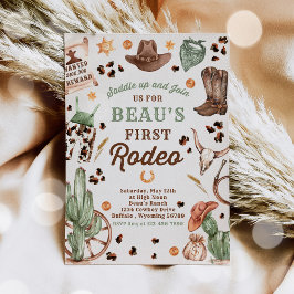 カウボーイワイルドウェスト1stロデオランチバースデーパーティー 招待状