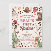カウボーイワイルドウェスト1stロデオランチバースデーパーティー 招待状 (正面)