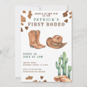 カウボーイワイルドウェスト1stロデオ誕生日パーティー 招待状 (正面)