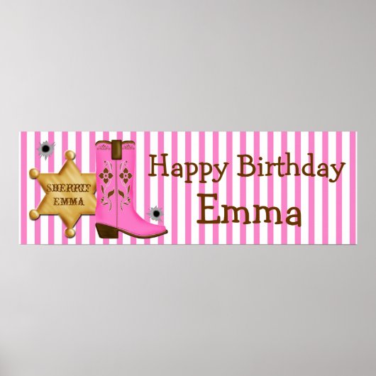 カウボーイワイルドウエストバナーポスター ポスター (正面)