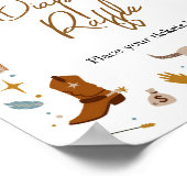 カウボーイワイルドウエストベビーシャワーおむつラッフル ポスター (角)