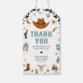 カウボーイワイルドウエストベビーシャワーメッセージカード ギフトタグ (正面)