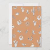 カウボーイワイルドウエストベビーシャワー招待状テンプレート 招待状 (裏面)