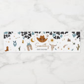 カウボーイワイルドウエストベビーシャワー ペットボトルラベル (シングルラベル)