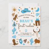 カウボーイワイルドウエストロデオランチバースデーパーティー 招待状 (正面)
