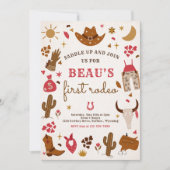 カウボーイワイルドウエストロデオランチバースデーパーティー 招待状 (正面)