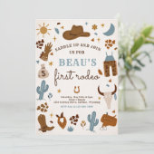 カウボーイワイルドウエストロデオランチバースデーパーティー 招待状 (スタンド正面)